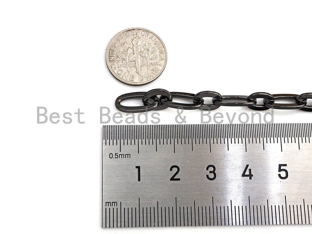 7x13mm Chain by Yard - Oval Link Chain for Necklace, Paper Clip Chain for Necklace Bracelet Anklet, sku# E516