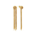 Gold Tassel Chain  Earrings, Sku#ZX200