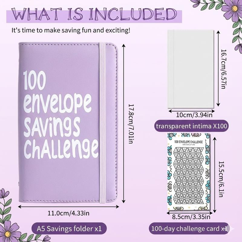 100 Days Saving Challenge Coin Envelope Budgetstorage Book - Binding Covers with Daily Savings Tracker,Habit-Forming System, and Cash Savings Goal of $5050Develop a Consistent Savings Habit