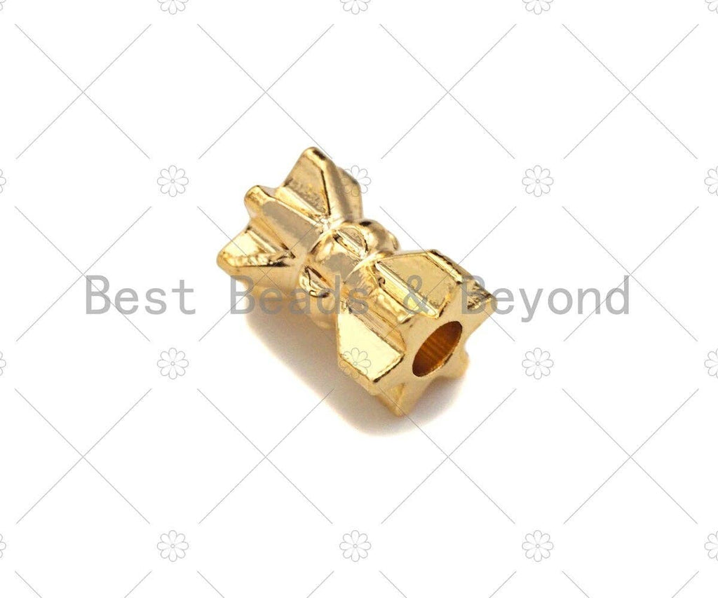 14K Gold High Polished Drum Shape Spacer Beads, Cylinder Beads, Men's Jewelry Findings, Bracelet Necklace Beads,4x5mm, Sku#ZX10
