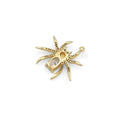 ClearCZ Gold Silver Spider Shape Charm, Sku#B363