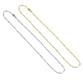 Flate Gold Figaro Chain Adjustable Necklace, Sku#LD593/JD04