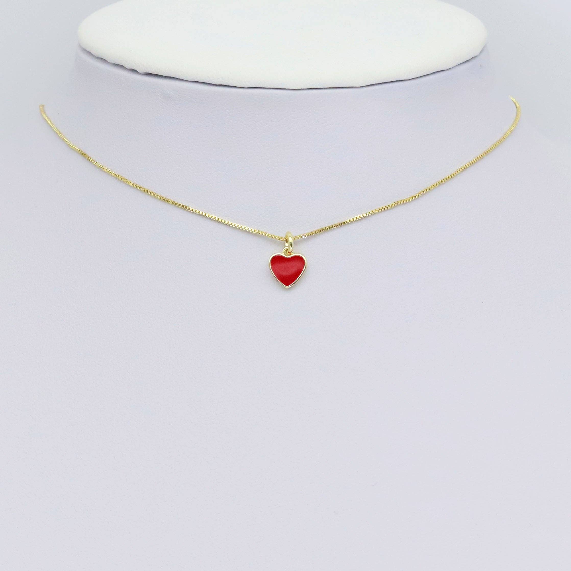 Colorful Enamel Gold Heart Charm, Sku#ML74c