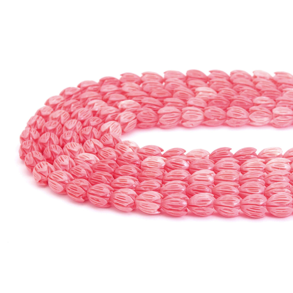 10x12mm / 8x10mm Pink Tulip Jasper Beads, Sku#U2028