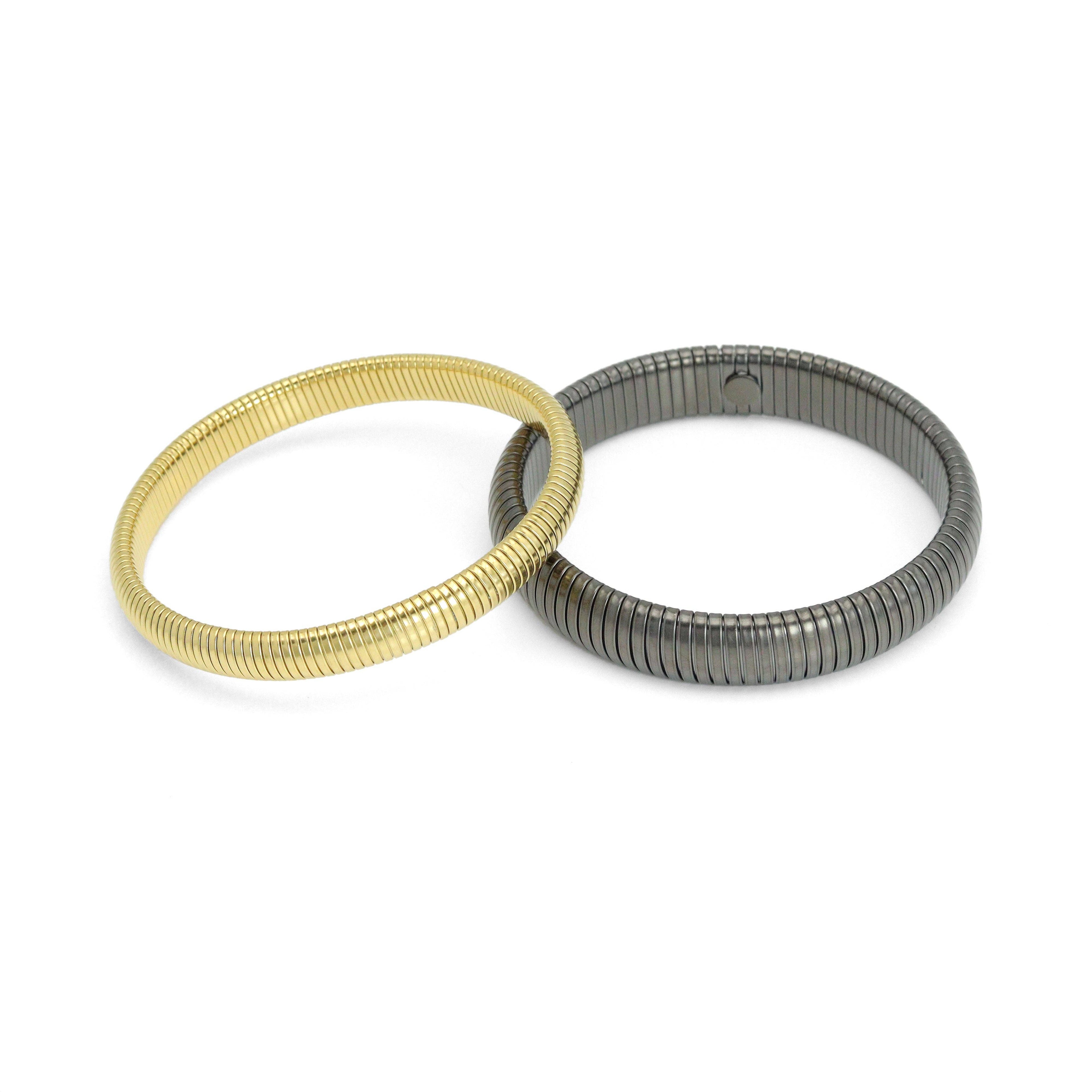 Gold 8mm 10mm 12mm Snake Chain Bracelet, Sku#LX571
