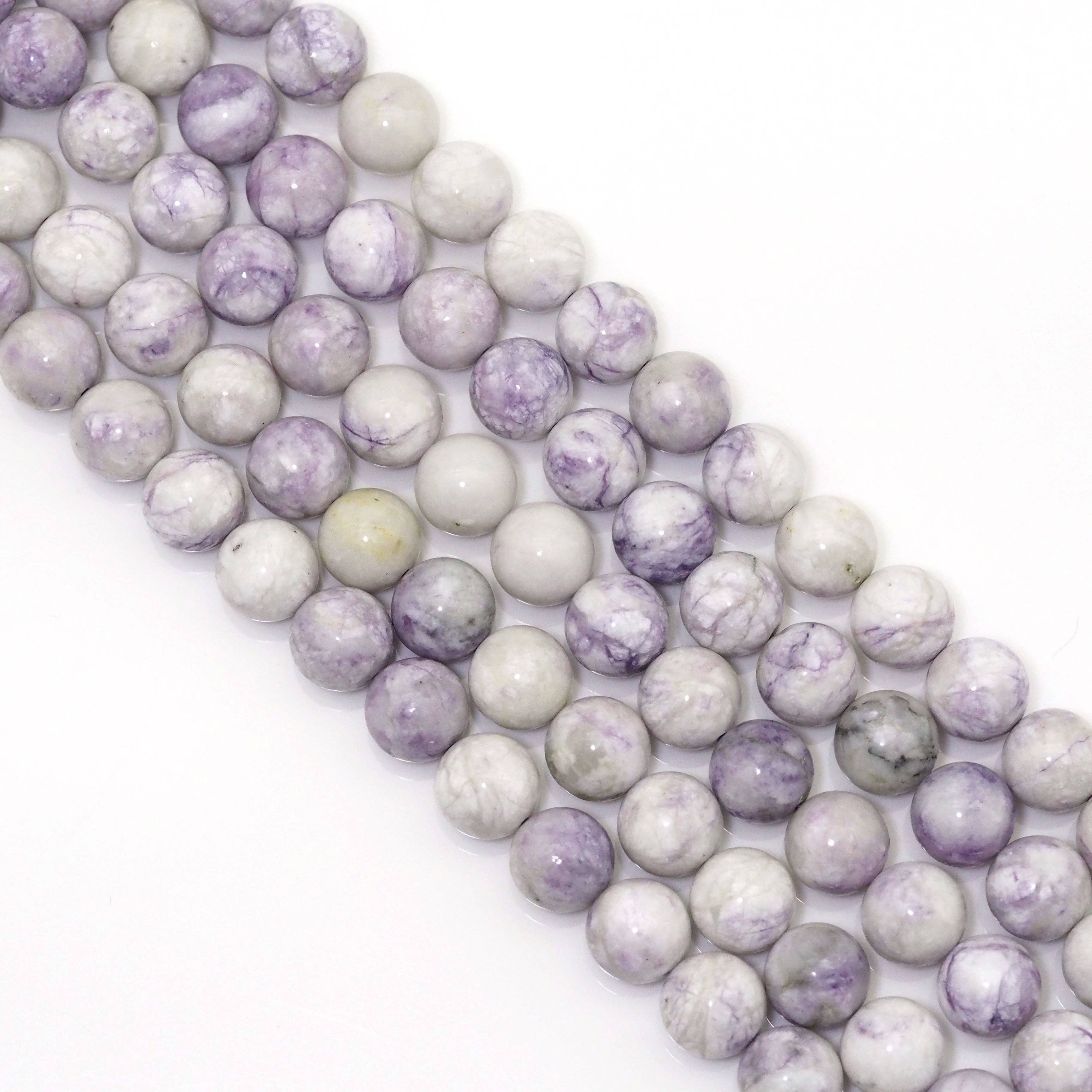 Genuine South Africa Light Purple Turquoise, 6mm/8mm/10mm Round Smooth Beads, Sku#U1609