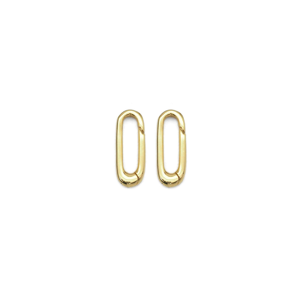 Plain Gold /Silver  Long Paperclip Snap Click Clasp/Charm Holder, Sku#Y839