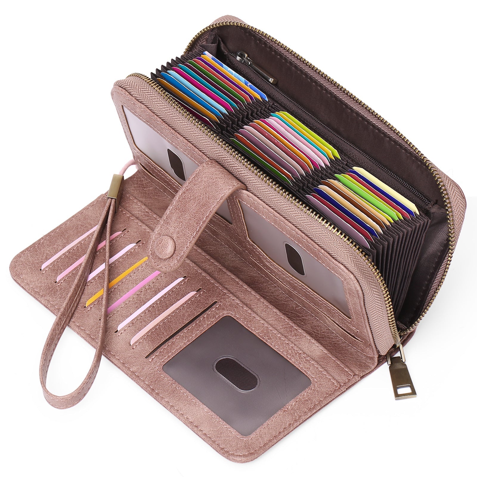 Expanding Card Holder Women's Long Wallet Passport Bag