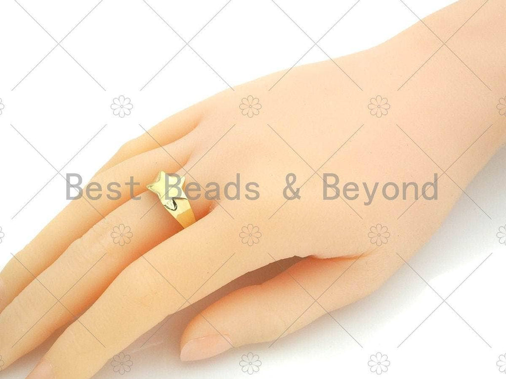 Gold Five Star Signet Ring, Sku#X199