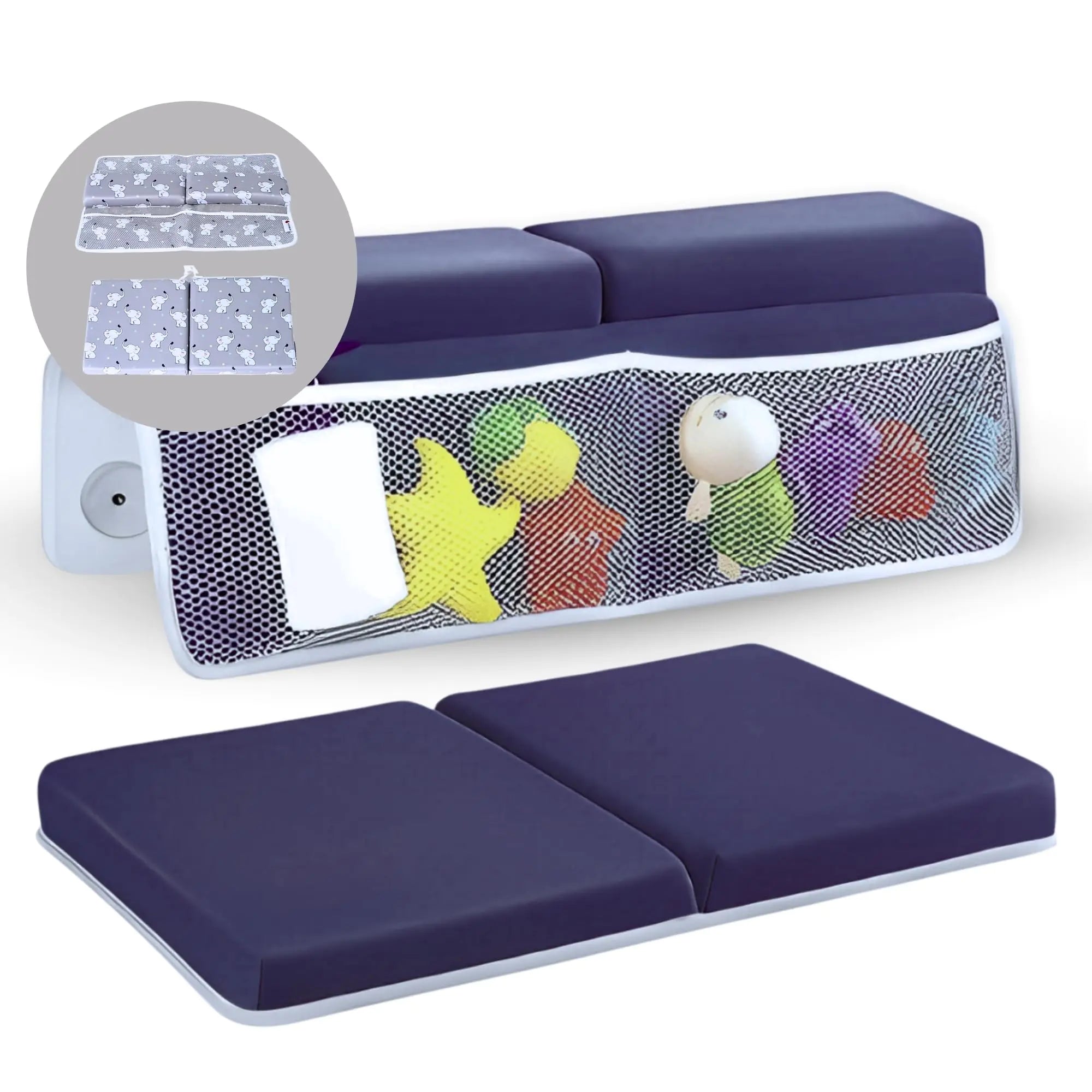 Baby Bath Kneeler and Elbow Rest Pad Set | Quick Dry Bath Kneeling Pad for Bathing Baby | Bathtub Bath Accessories for Baby | Baby Bath Tub Kneeler Pad & Bath Elbow Rest Pad (Color/Style May Vary) - # BAGE11110008