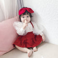 Baby Girl Princess Wind Romper Dress | Red | For Newborn - # BAAA1B1110002