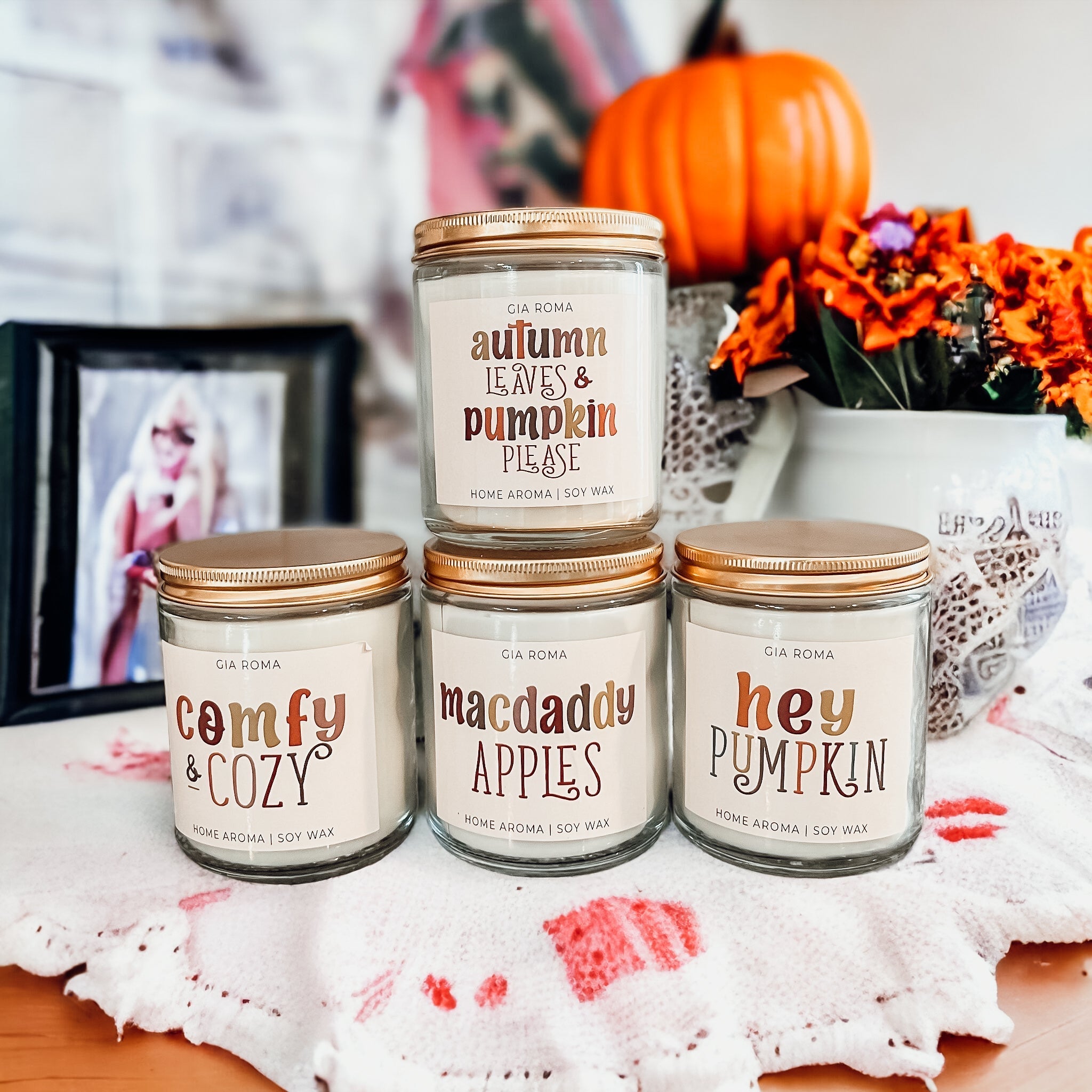 Baked Pumpkin Pie Candle With Gold Lid Subtle Pumpkin Cinnamon Clove Vanilla