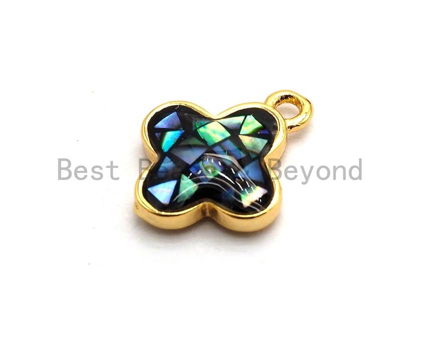 Abalone Clover Flower Pendant, Z334