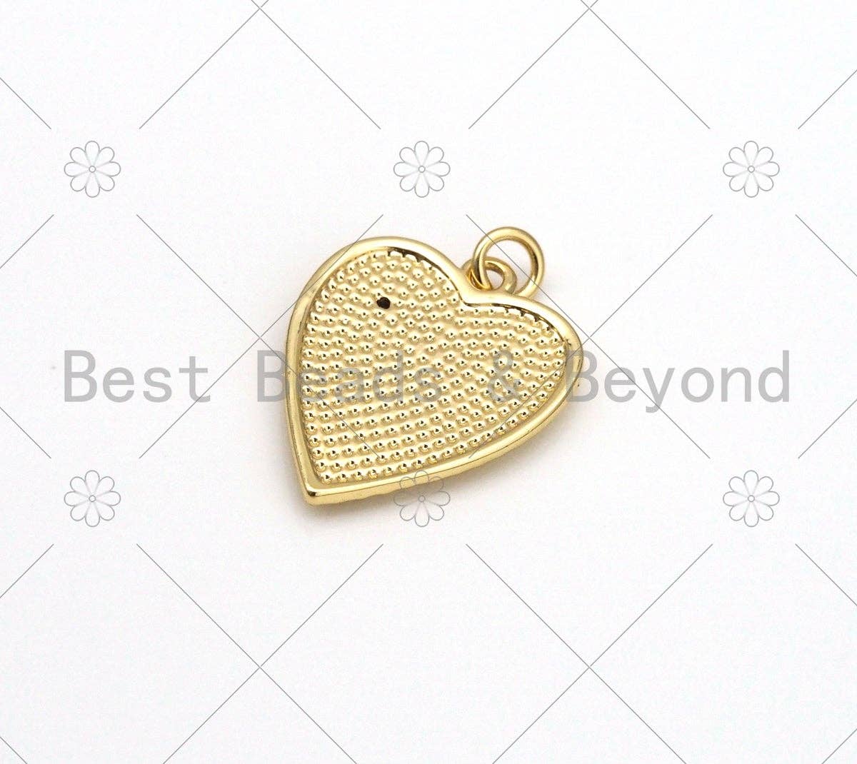 Enamel Rainbow On Heart Shape Pendant, 18K Gold Filled Heart Charm,Necklace Bracelet Charm Pendant,mm,Sku#LD150