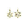 Colorful CZ Jewish Star of David Pendant, Sku#LX600