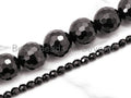 Wholesale Quality Faceted Shinny Black Onyx Beads-2mm/3mm/4mm/6mm/8mm/10mm/12mm/14mm/18mm/20mm- Black Onyx Beads,15.5" Full Strand, SKU#Q4