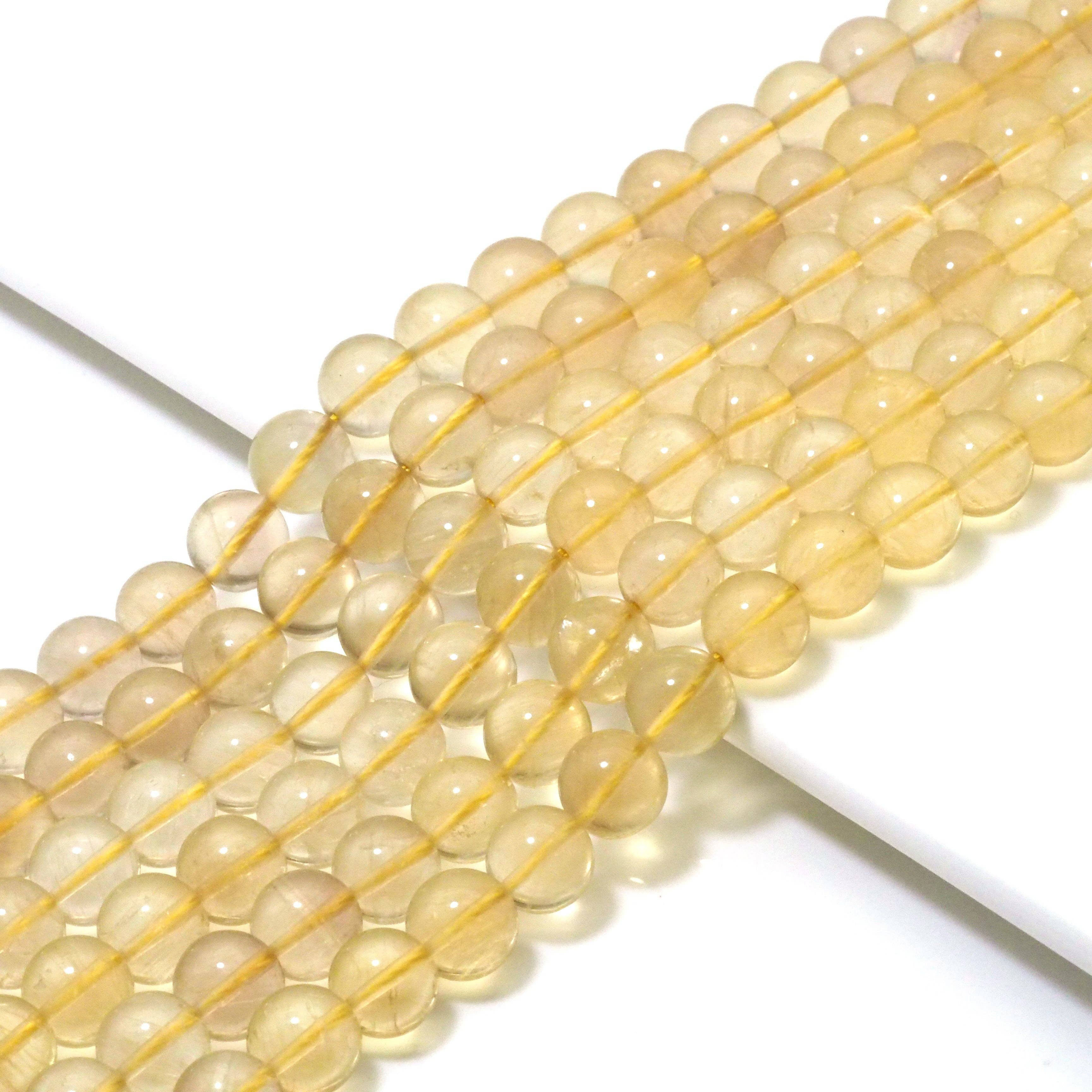 Genuine High Quality Yellow Fluorite Round Smooth Beads, 8mm/10mm, Sku#U1599