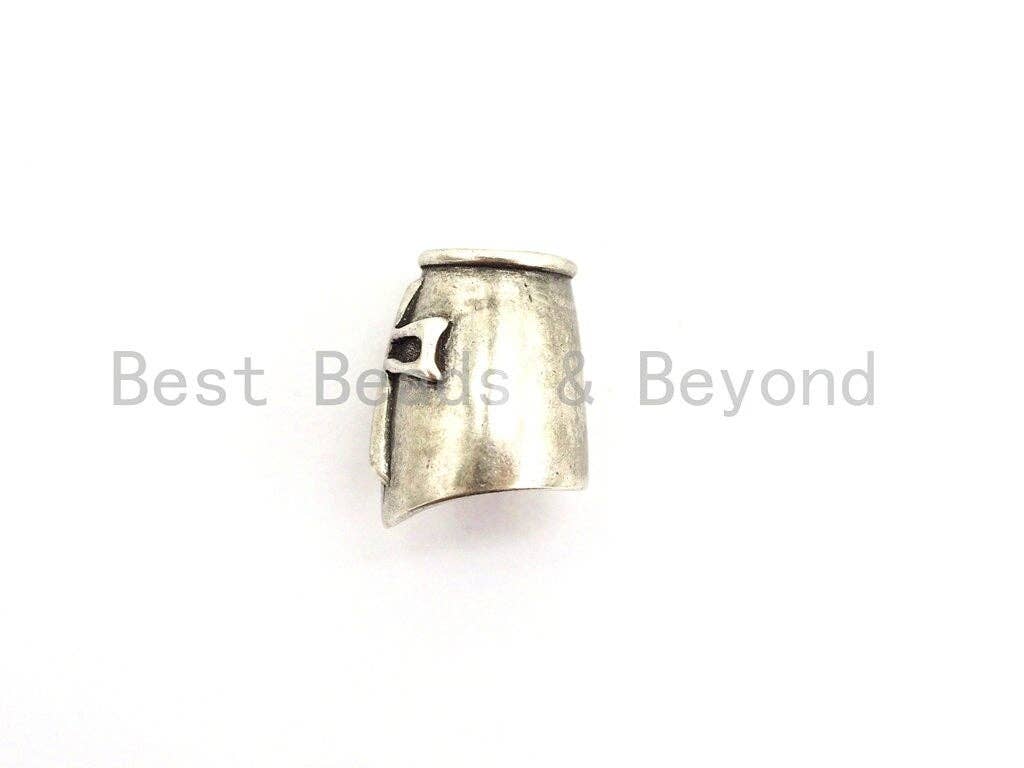 Antique Silver/Gold/Copper Spartan Helmet Bead, For Paracord Survival Bracelet Keychains Making, Men's Bracelet DIY, 12x17x13mm, sku#Y124