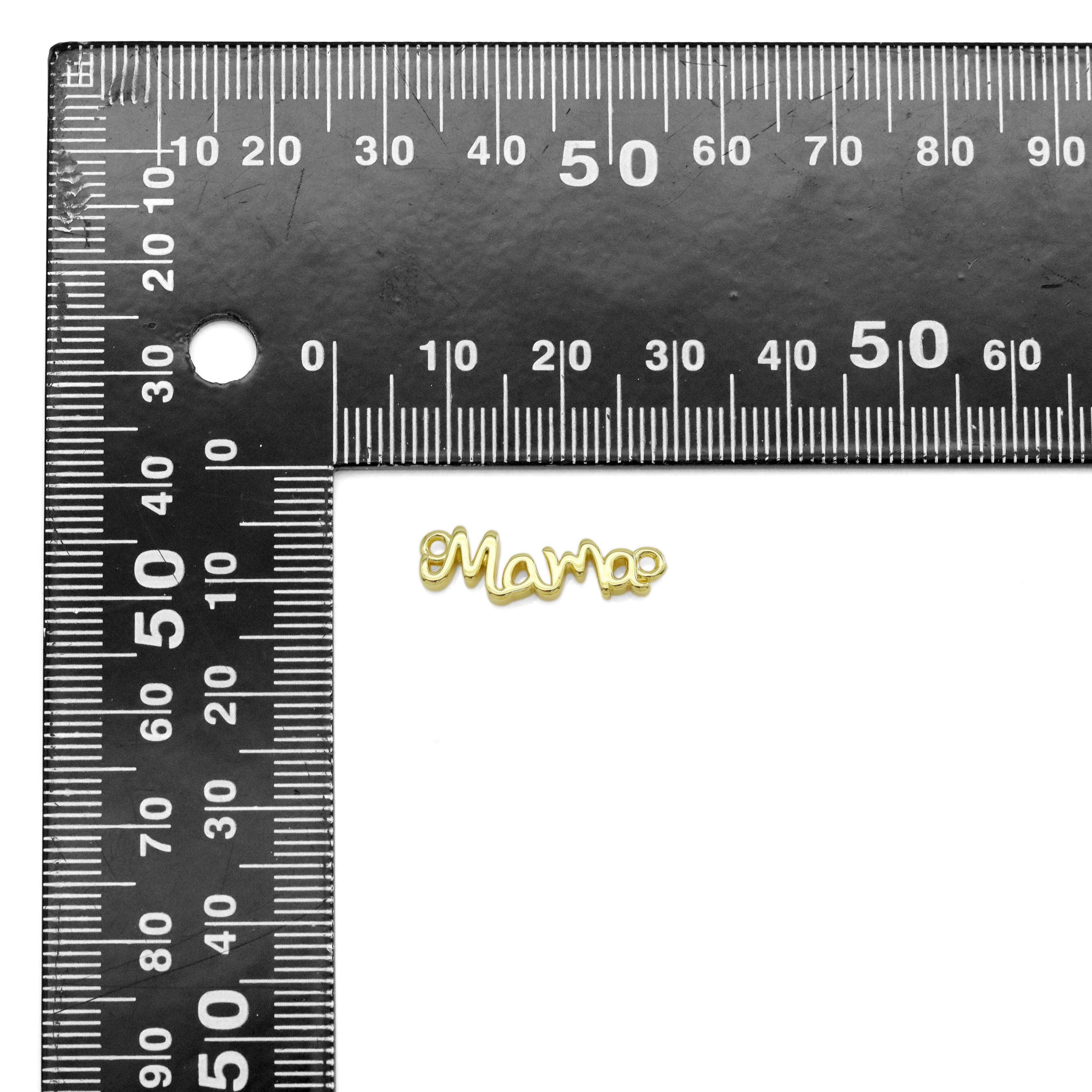 Gold Mama Word Connector charm Mother's Day Charm, Sku#LX443