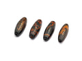 Natural Tibetan Agate Long Oval Shape Beads, Black Brown Dzi beads, Barrel Agate Beads, 10x30mm, sku#U562