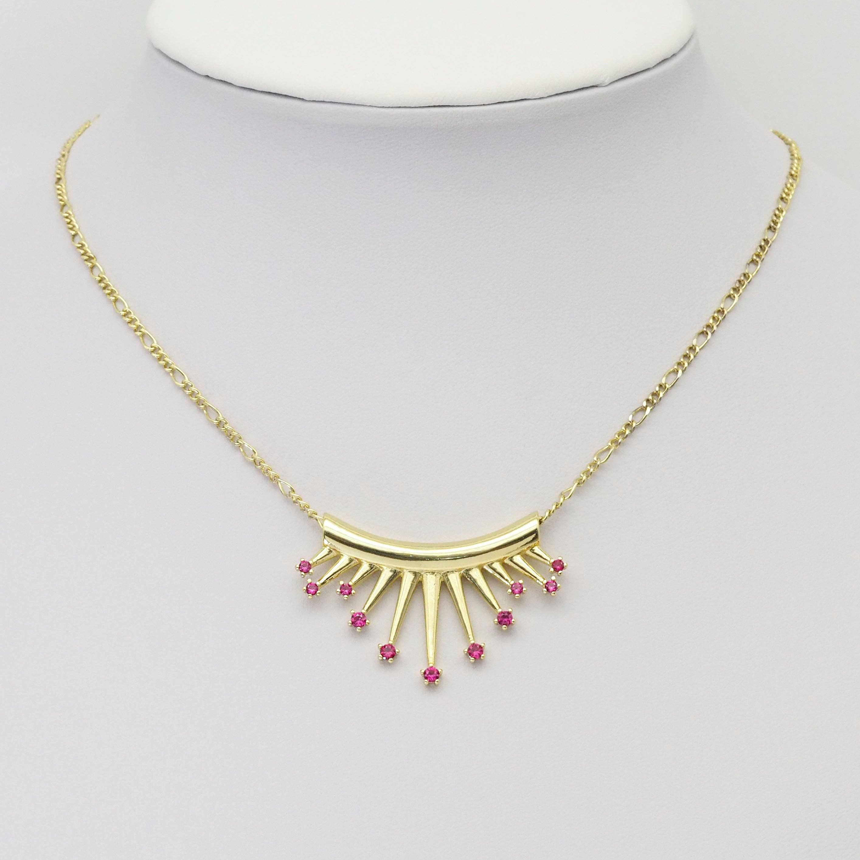 Colorful CZ Gold Celebration Dream Star Tube Pendant, Sku#LX337