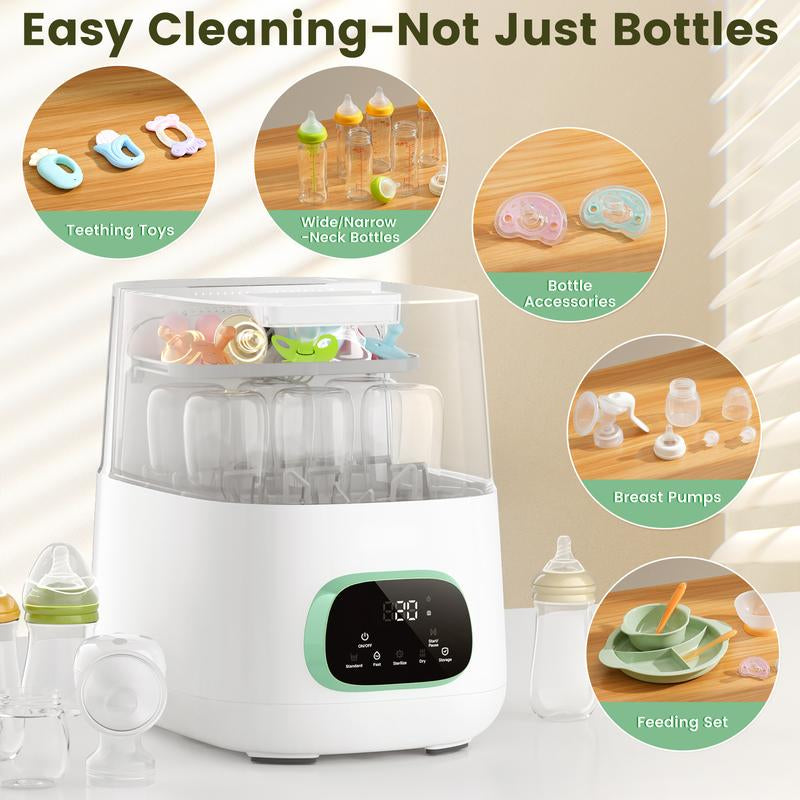 Baby Bottle Washer,Sterilizer and Dryer,Effortless All-In-One Cleaning Mashine,Large Capacity for Bottles,Pump Parts & Baby Essentials, Free Your Hands and save Time