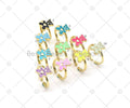 Colorful Enamel Teddy Bear Adjustable Ring, Sku#LD170
