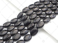 Top Quality Oval Shape Shungite, Smooth Shungite, Healing Energy, Genuine Shungite Beads 10x14mm/13x18mm, 15.5" Full Strand, Sku#U988