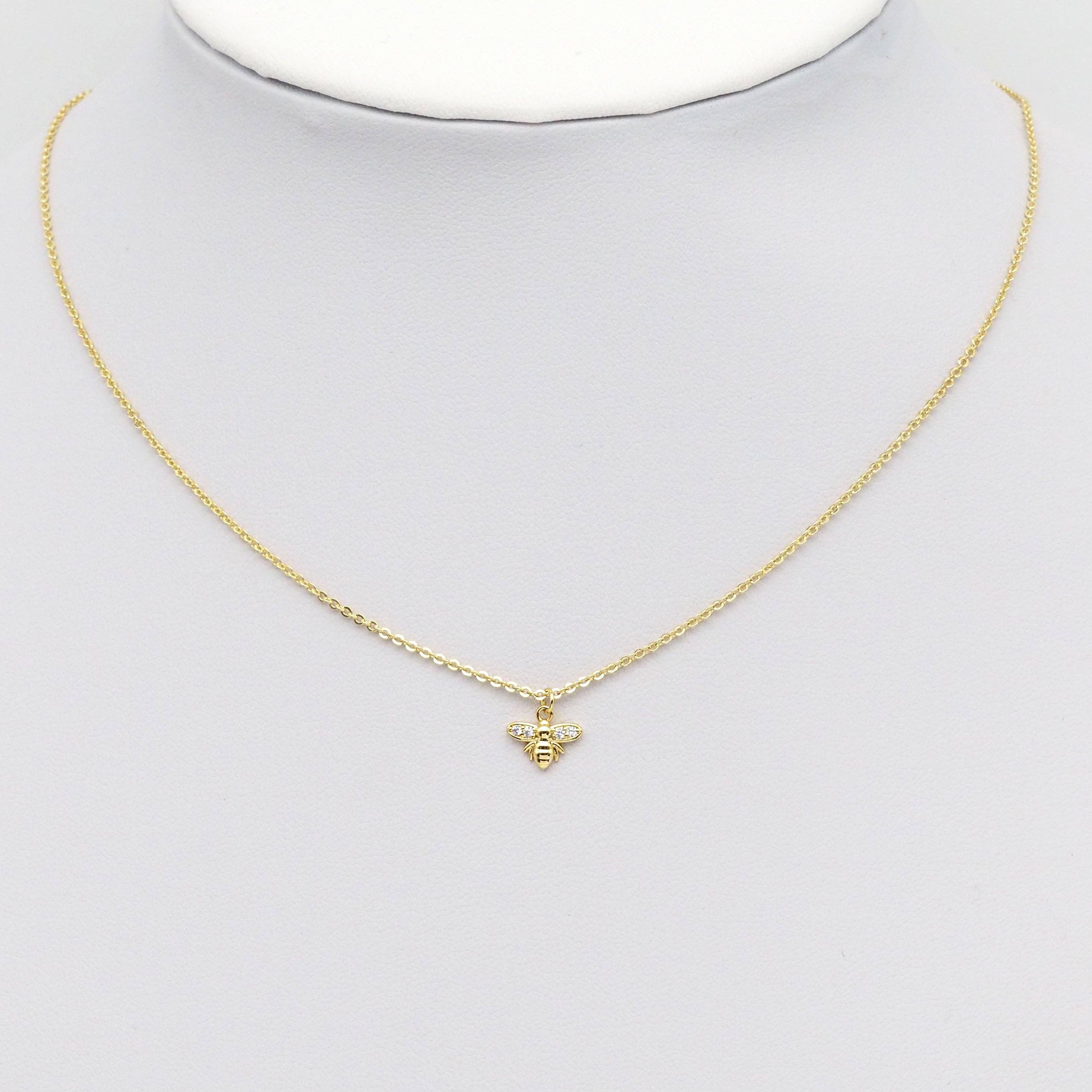 Clear CZ Tiny Cute Bee Charm, sku#Y874