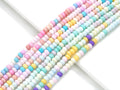 Colorful Smooth Rondelle Glaze Beads, 2.5x4mm, Sku#U1480c