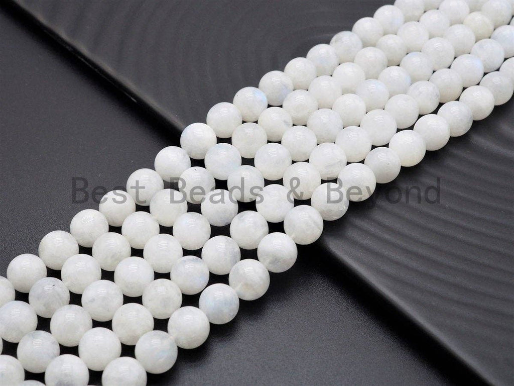 High Quality Natural Moonstone Round Smooth  beads,6/8/10/12/14mm Sparkly White Gemstone Beads, White Moonstone, 16inch strand, SKU#U416