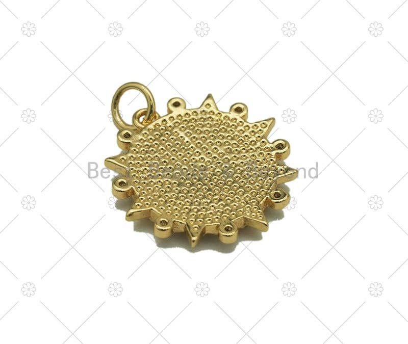 Enamel Sunflower Charm, Sku#Z1425