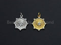 Embossment North Star on Disc With Tentacle Charm/ Pendant,SKU#Z452
