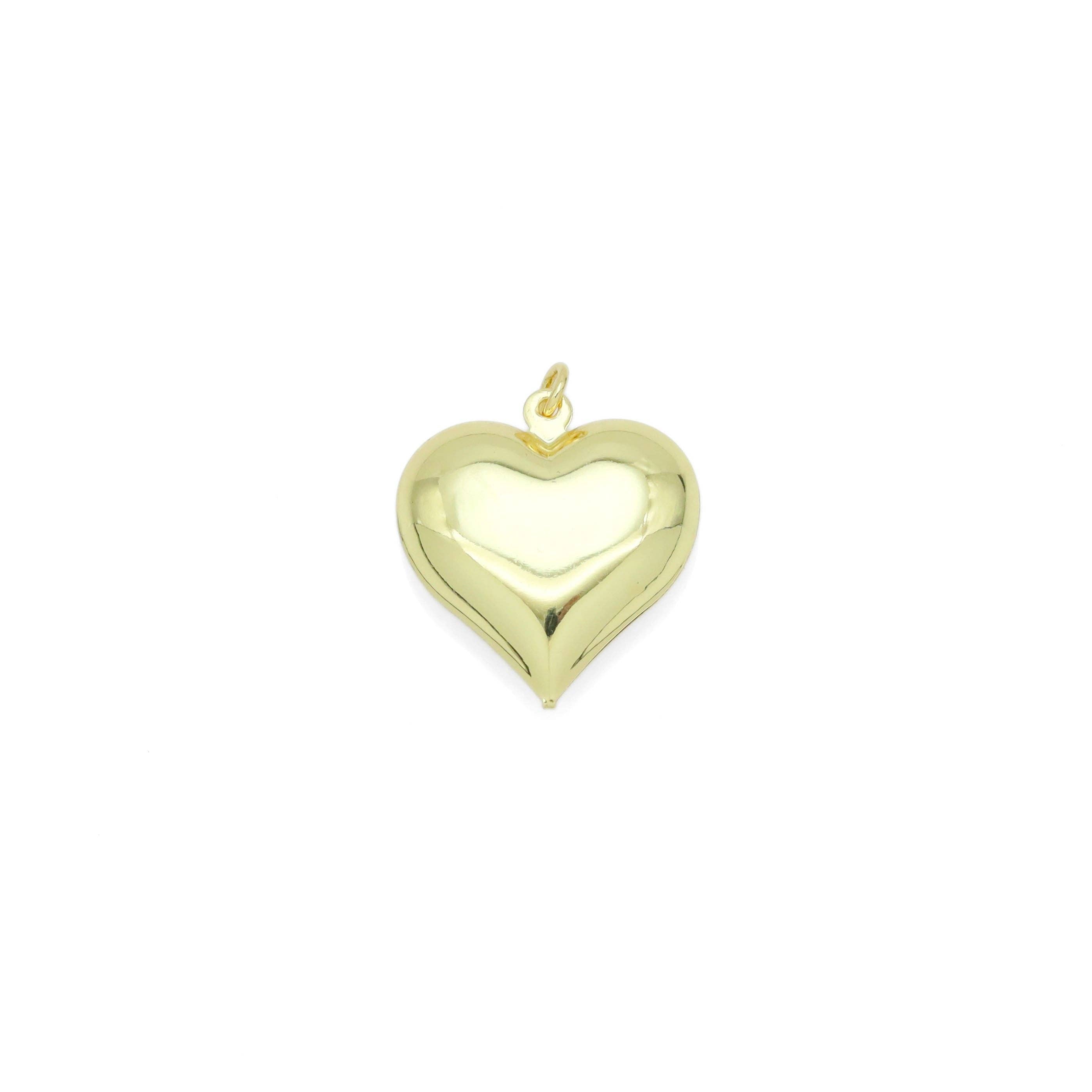 Puffy Heart Charm Pendant, Sku#LD622