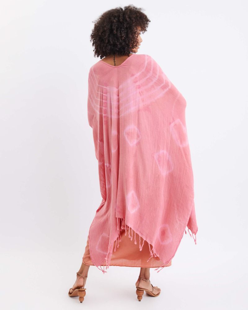 Beach Wrap - Pink or Bright Blue Shibori