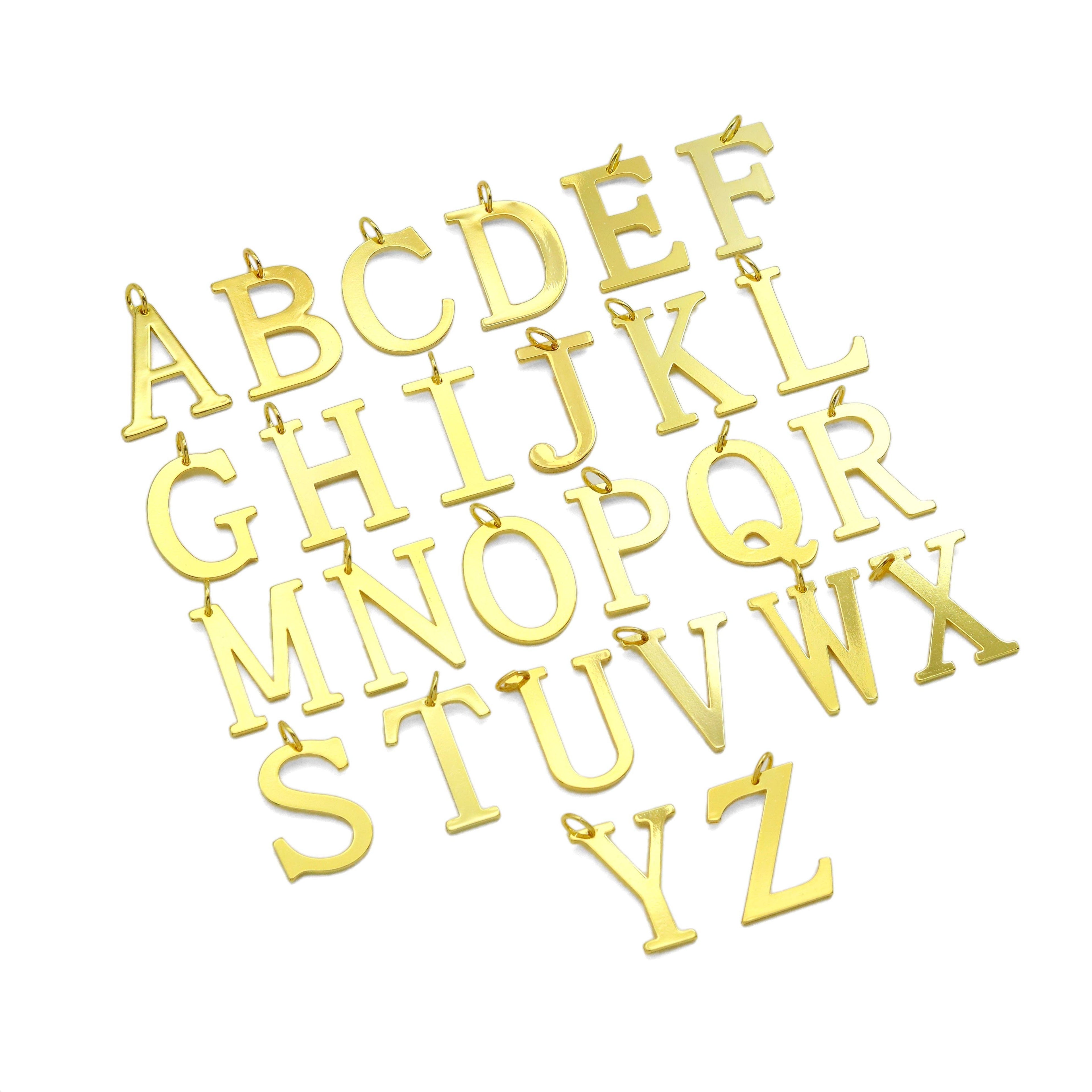 Large Plain Initial Alphabet Letter Charm, SKU#A219