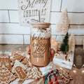 17oz Glass Tumbler With Bamboo Lid, 2 Steel Straws And Cleaner - Believe Joy