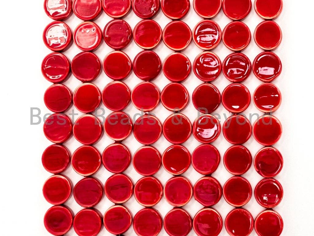 Red Natural Mother of Pearl beads,12x5mm Pearl Coin beads, Loose Coin Smooth Pearl Shell Beads, 16inch strand, SKU#T93