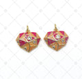 CZ Enamel Diamond Charm, Sku#Y554