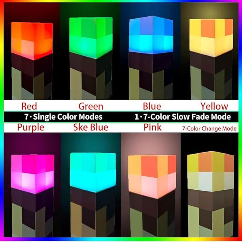 Upgraded Pixel Torch Night Light – USB Pluggable LED Wall Lamp | Handheld Flashlight for Kids Room, Holiday Party & Creative Home Decor,Gifts for Boyfriend.Birthday Gift