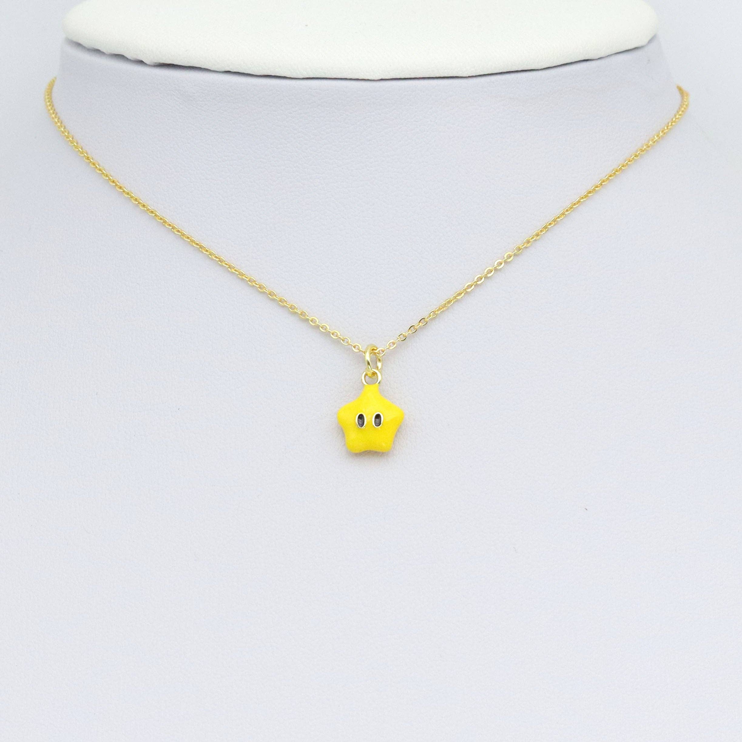 Cute Yellow Star Shape Charm Pendant, Sku#Y1038