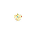 Gold Colorful CZ Heart Shape Charm, Sku#LX454