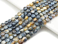 Double Sided Turtle Shell Cut Plated Tiger Eye Coin Shape beads, 6mm/8mm/10mm Gemstone Beads, 15.5" Full strand, Sku#UA25