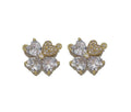 Crystal Heart Clover Charm Connector, Sku#L701