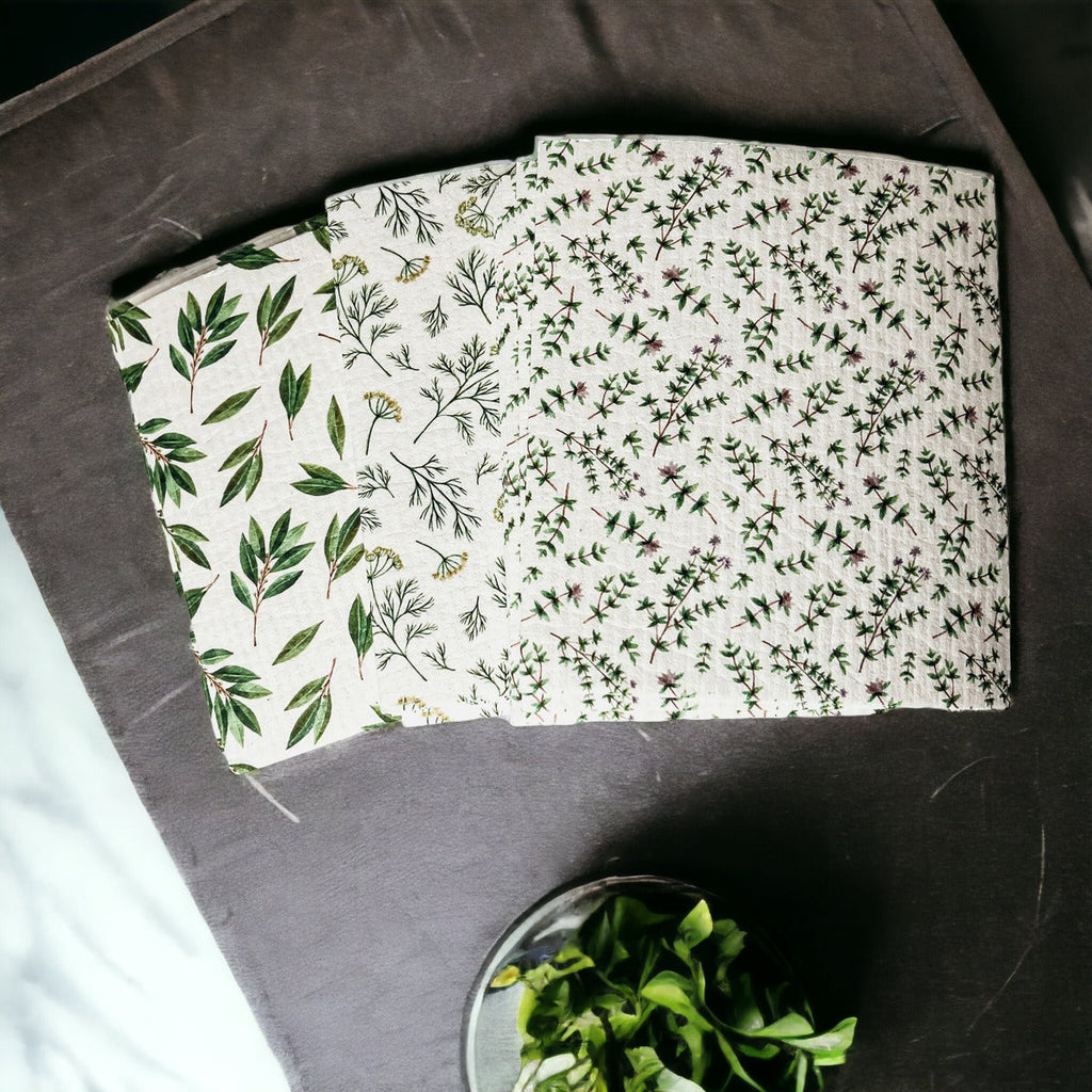Biodegradable Kitchen Cloths 70% Cellulose 30% Cotton Eco-Friendly Reusable Set