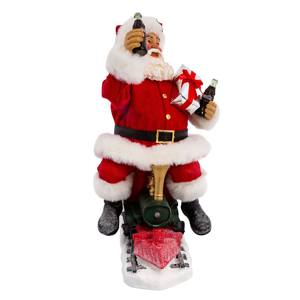 Coca-Cola Santa On Train With LED Headlight