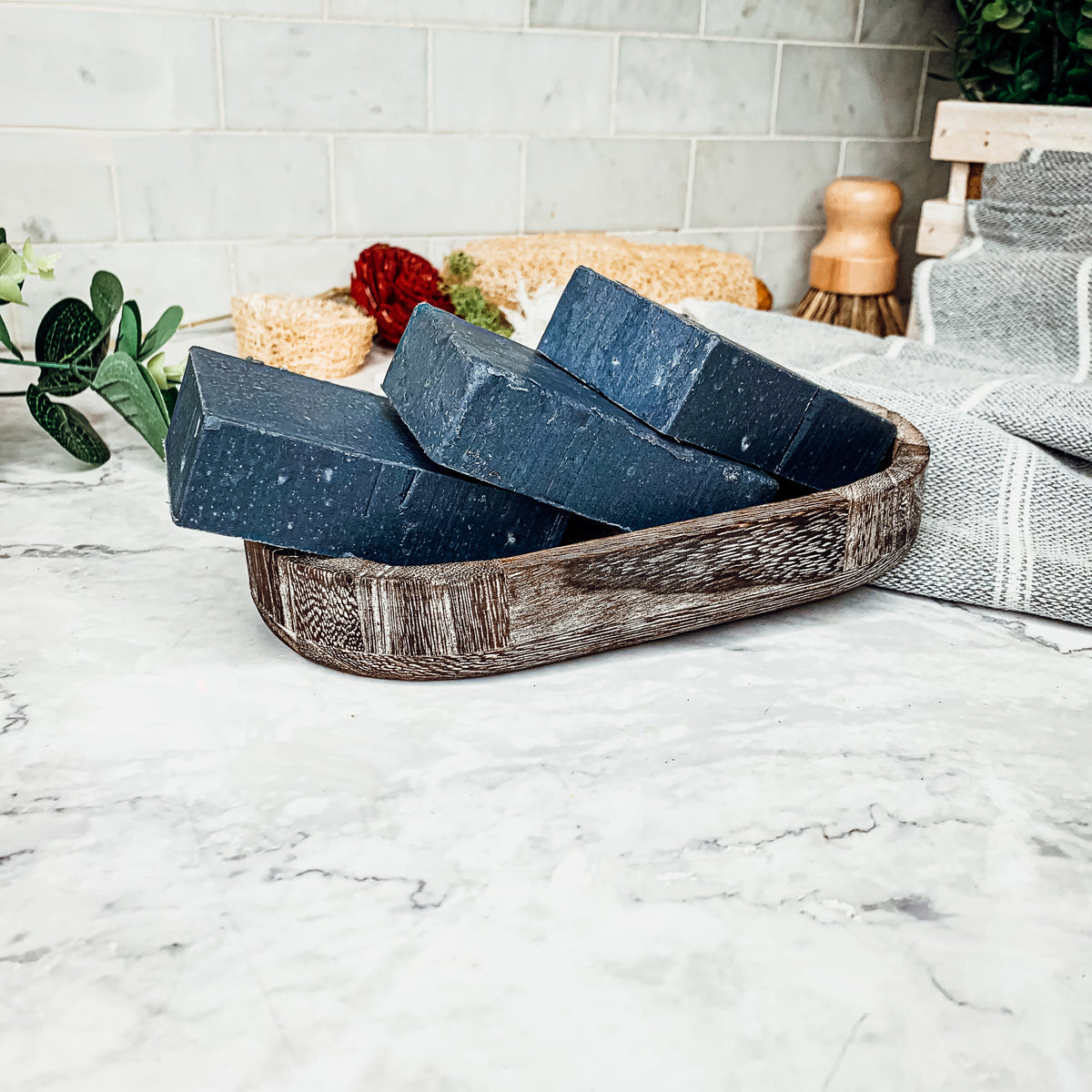Black Soap Bar For Sensitive Skin - Unscented Natural Oils Gift For Him