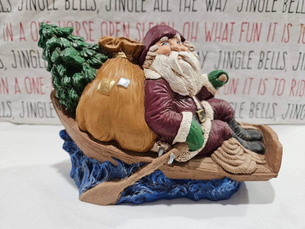 Boating Santa Figurine
