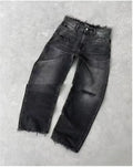 Boys and Men's Straight Leg Ripped Jeans with Embroidery – European and American Style - # BOAA13410015