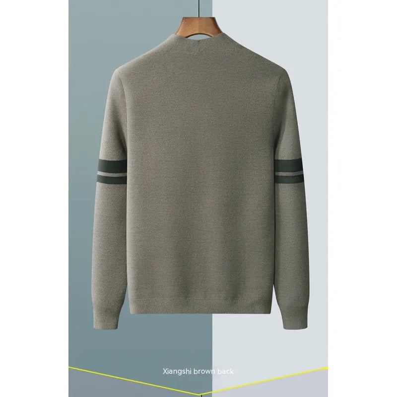 Boys Men's Fall Winter Fashion V-neck Casual Wool Knitted Sweater Coat - # BOAA13510045